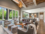 Farmhouse Living Room by LMK Interiors