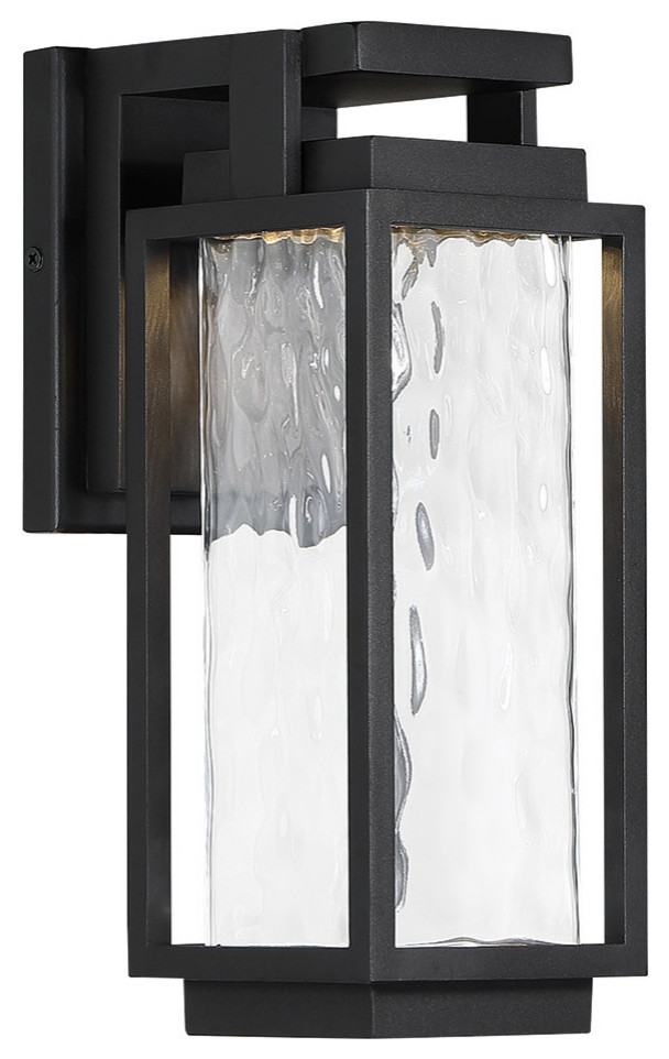 Two if By Sea 12" Outdoor Wall-Light 3000K, Black