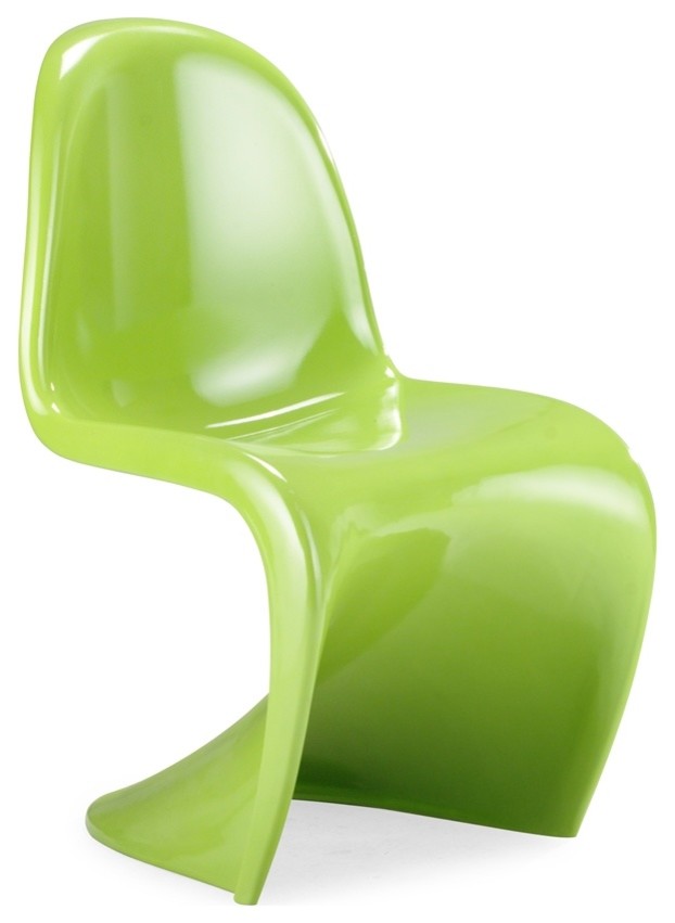 Modern Stacking S Chairs, Green