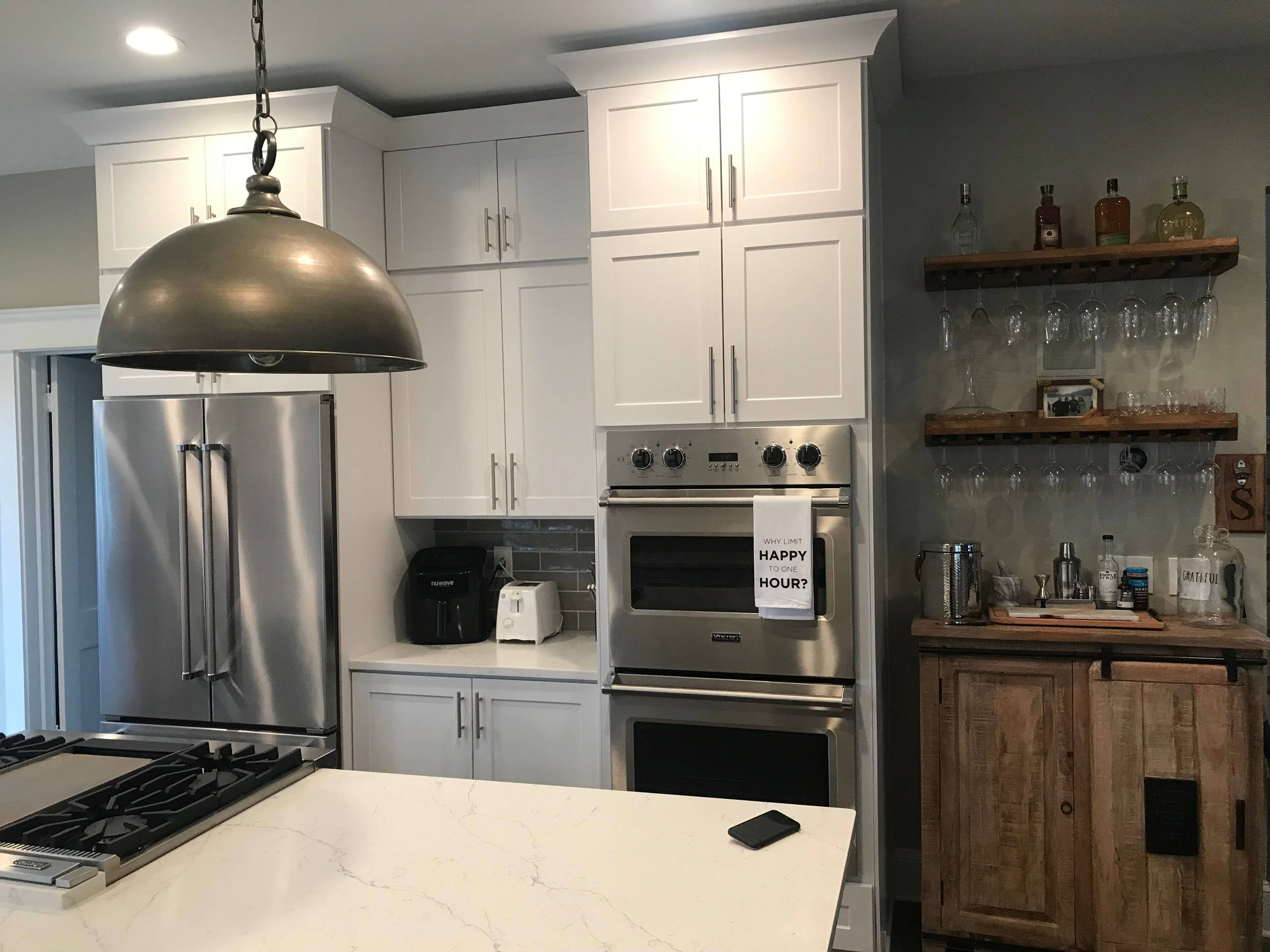 Beautiful Grey and White Custom Kitchen