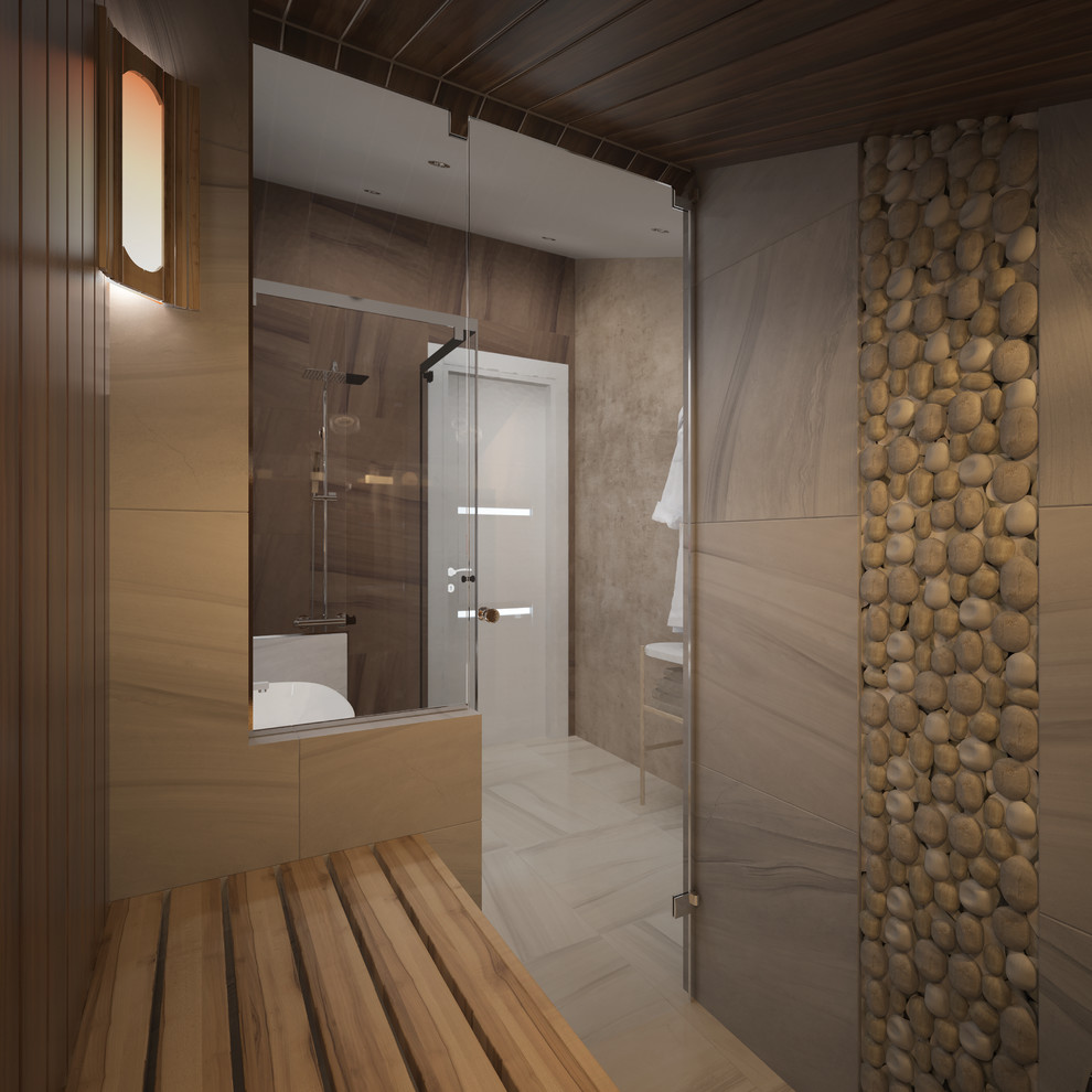 Ванная комната с мини-сауной