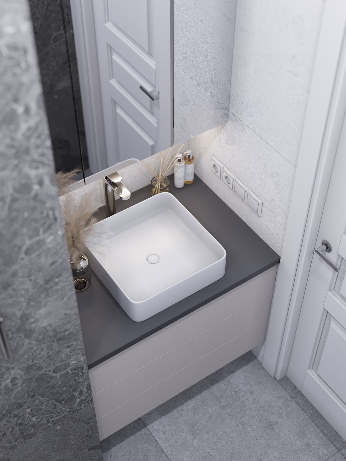 Дизайн-проект 2-комнатной кв., ЖК "Шуваловский", СПб, 60 кв.м.