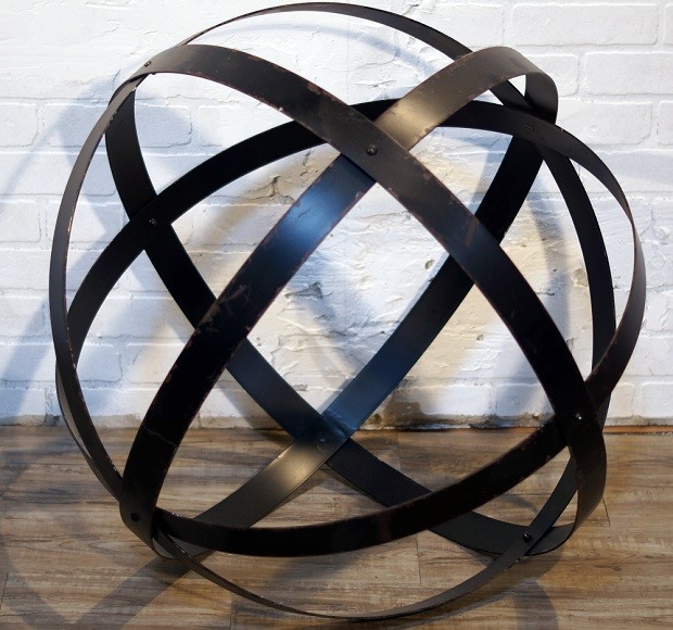24" Metal Garden Sphere Miami by Antique Farmhouse Houzz