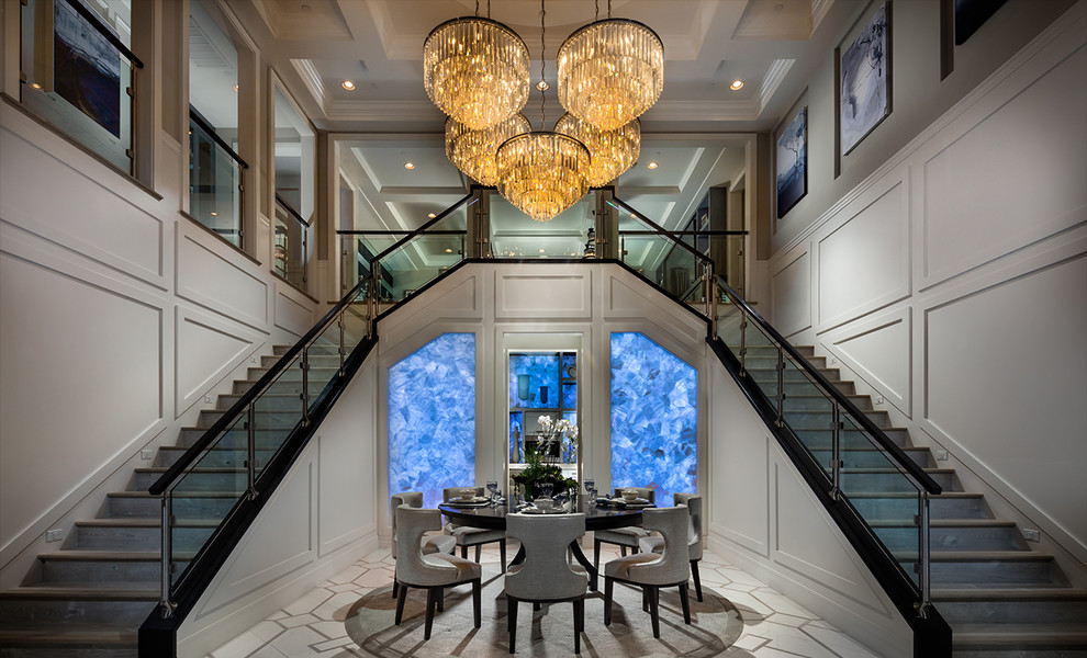 Inspiration for a modern staircase remodel in Orange County