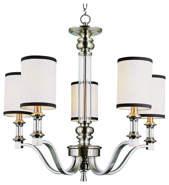 Signature 5 Light Chandeliers Brushed Nickel Traditional Signature 5 Light Chandeliers Brushed Nickel