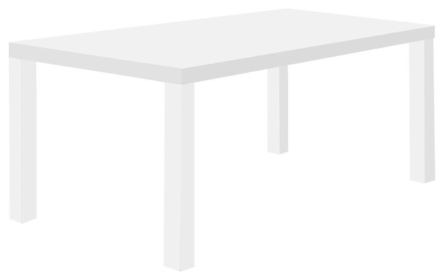 Tema Multi 71" Table Top with Square Veneered Legs, Pure White