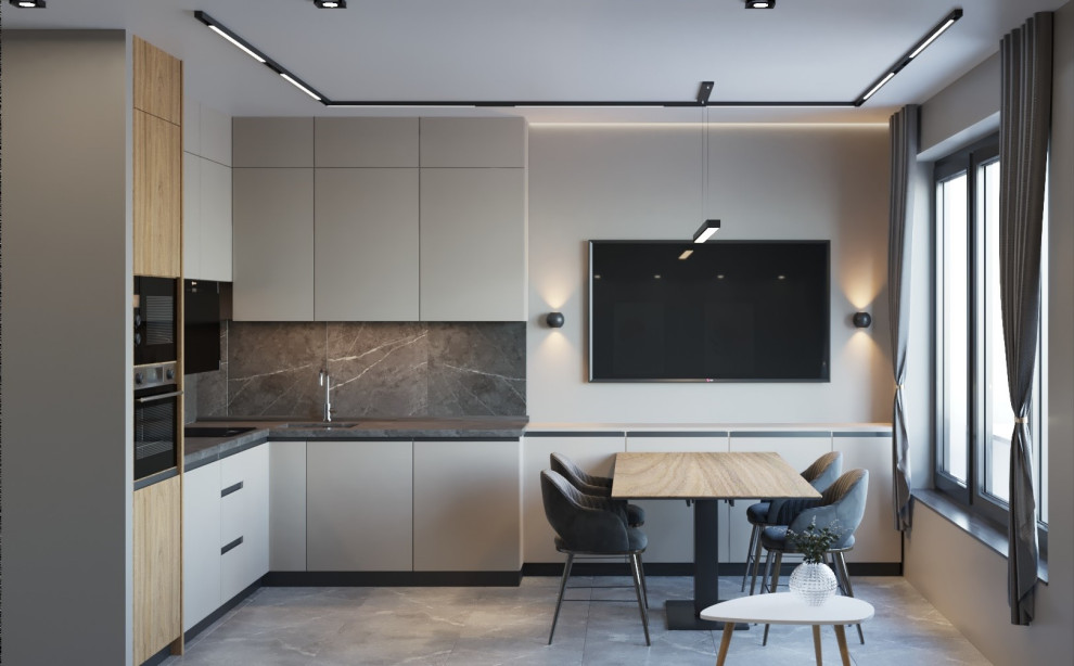 Строгая и лаконичная квартира в нейтральных тонах