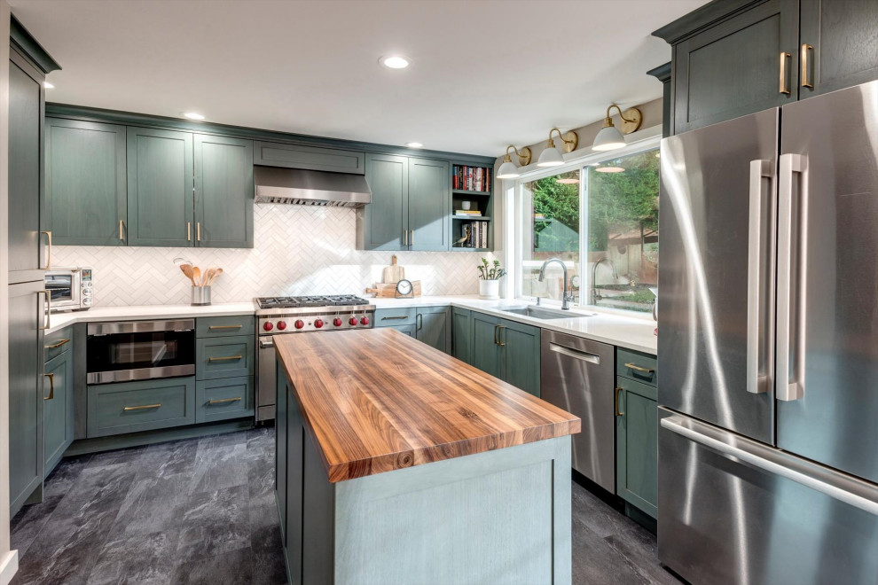 Kitchen - transitional kitchen idea in Seattle