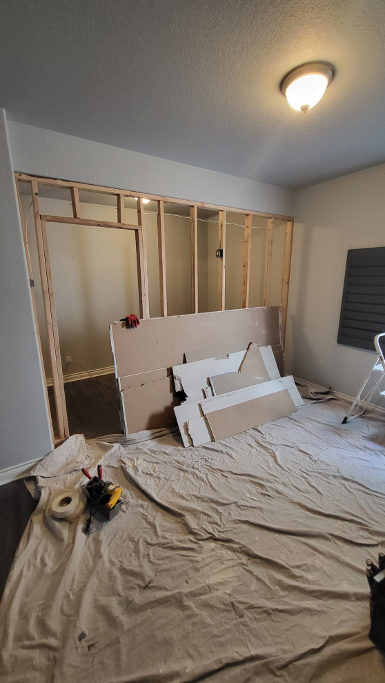 Closet Addition in Basement Bedroom