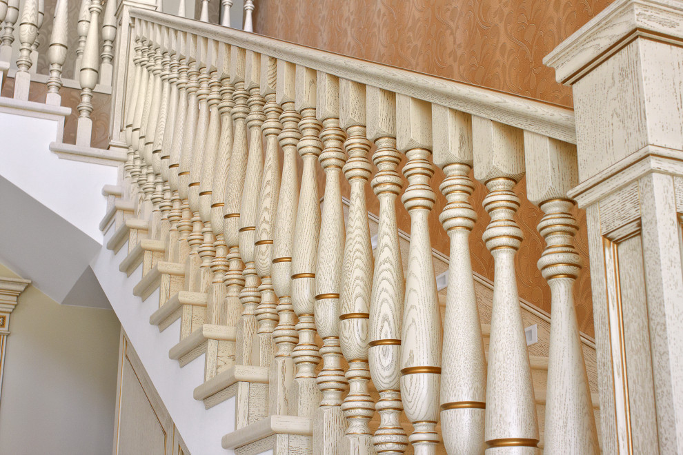 This is an example of a classic staircase in Moscow.
