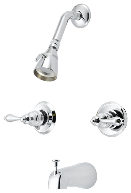 Banner Faucets Two Handle Tub & Shower Faucet, Chrome