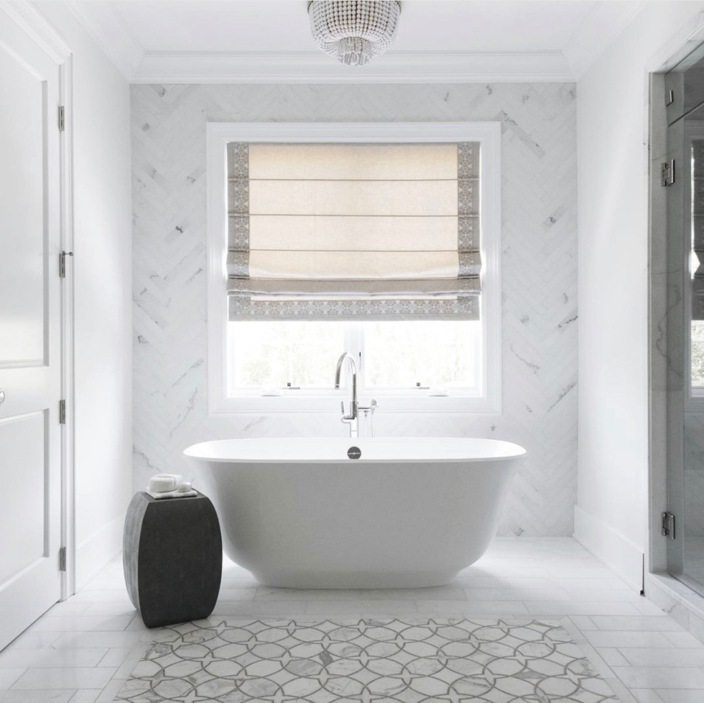 2022 Custom Roman Shades Bathroom Tampa by uniquely yours designs