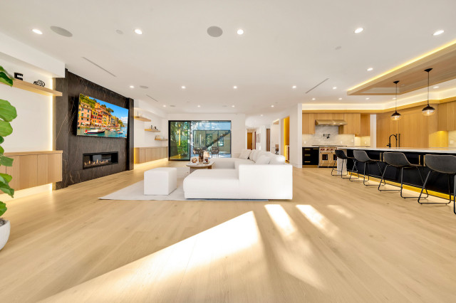 Custom New Construction contemporary-living-room