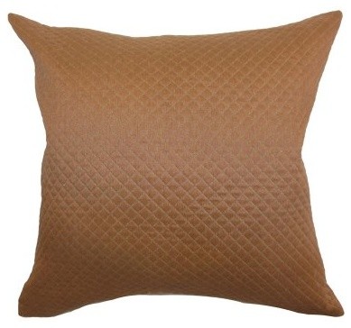 The Pillow Collection Ochs Quilted Pillow - Brown