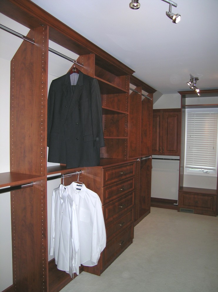 Slanted Ceiling American Traditional Wardrobe Chicago