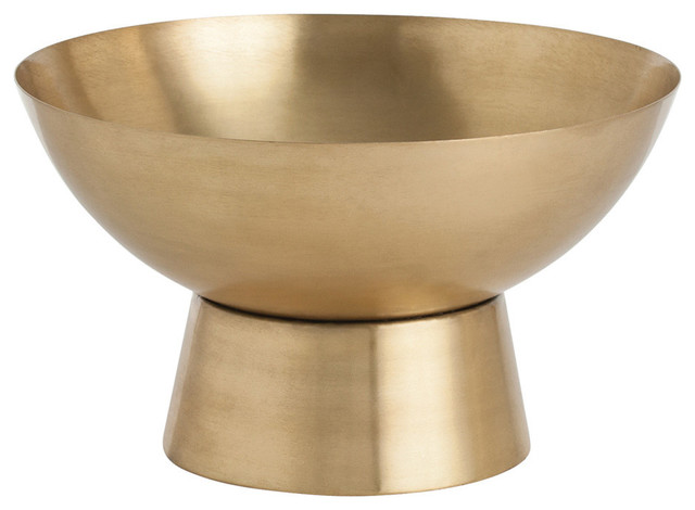 Acton Small Brushed Brass Pedestal Centerpiece