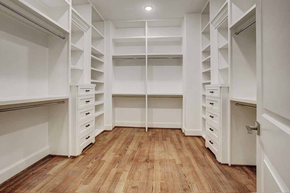 This is an example of an industrial storage and wardrobe in Houston.