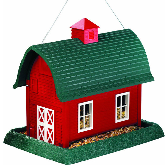North States Barn Bird Feeder 8 Lbs Capacity Red Large