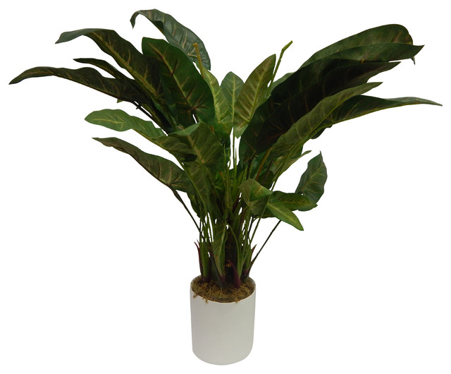 Faux Elephant Ear Arrangement Plants By Silk Flower Depot Faux Elephant Ear Arrangement