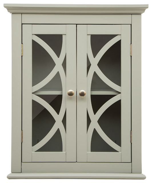 24.25"H Wooden Free Standing Storage With Double Doors