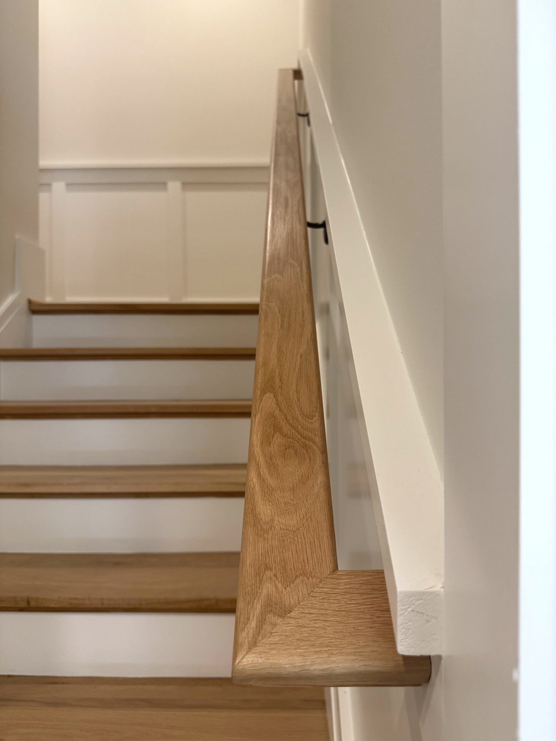 140_Modern White Oak Stair with Horizontal Bar Rail, Falls Church, VA 22043