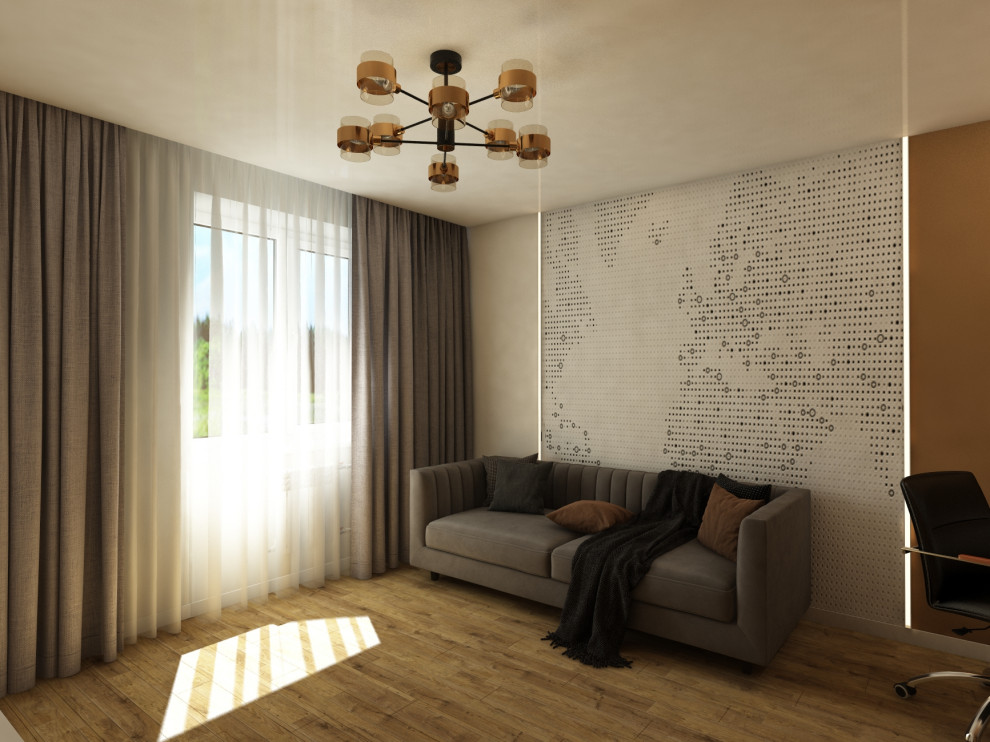 Квартира 60 кв.м. ТЗ от заказчика "Ярко и не ярко))"