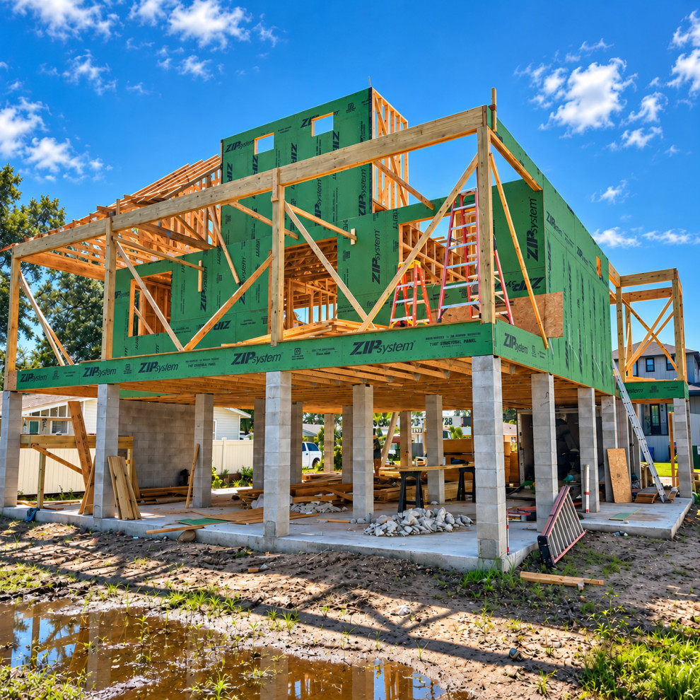Three-Story Custom Home - Phase 4 of 4: Third-Floor Framing & Roof Trusses