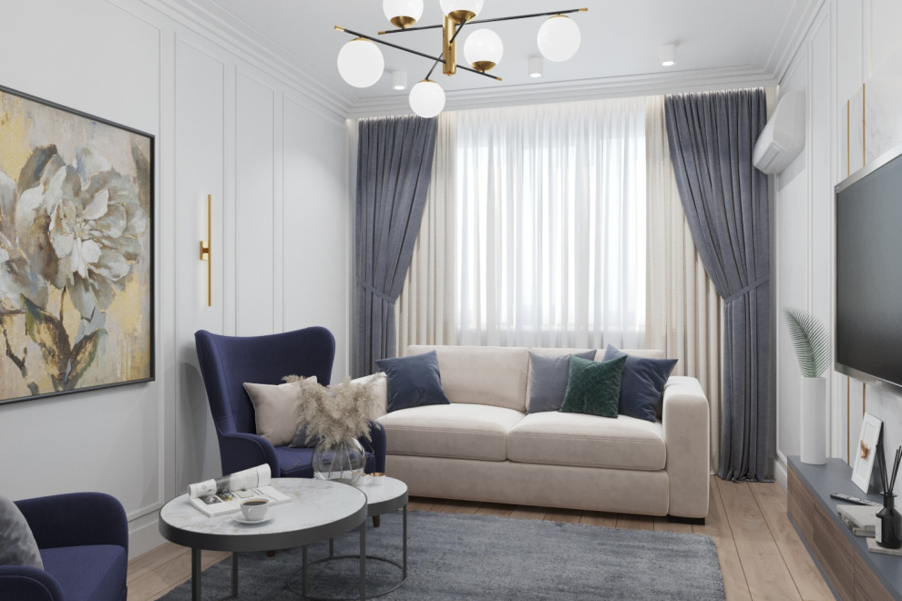 Интерьер гостиной в ЖК Суворов