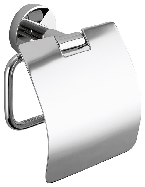 dwba wall toilet paper holder with lid tissue roll holder polished chrome