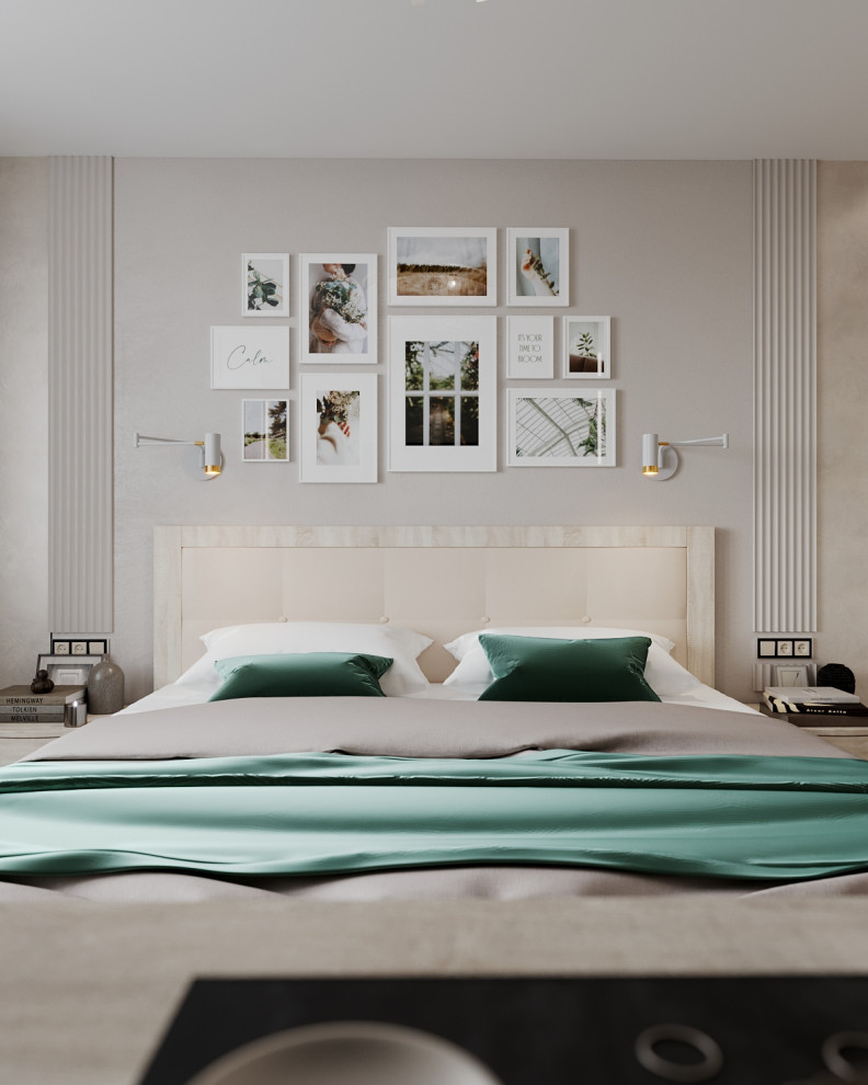 Квартира  с зелёными акцентами