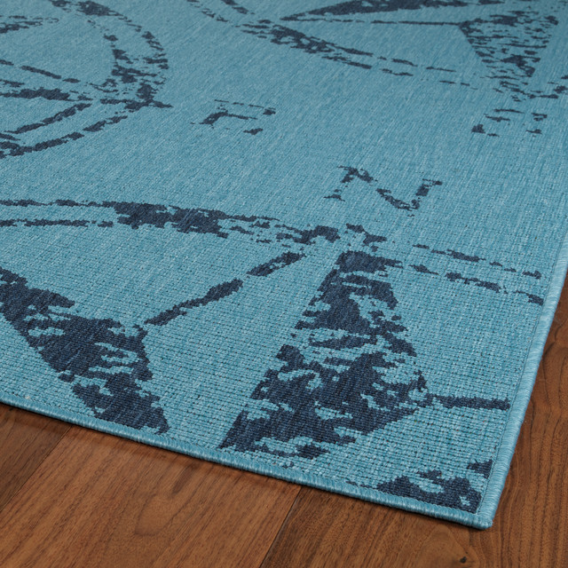 Kaleen Light Blue Indoor Outdoor Amalie Rug 2 X8
