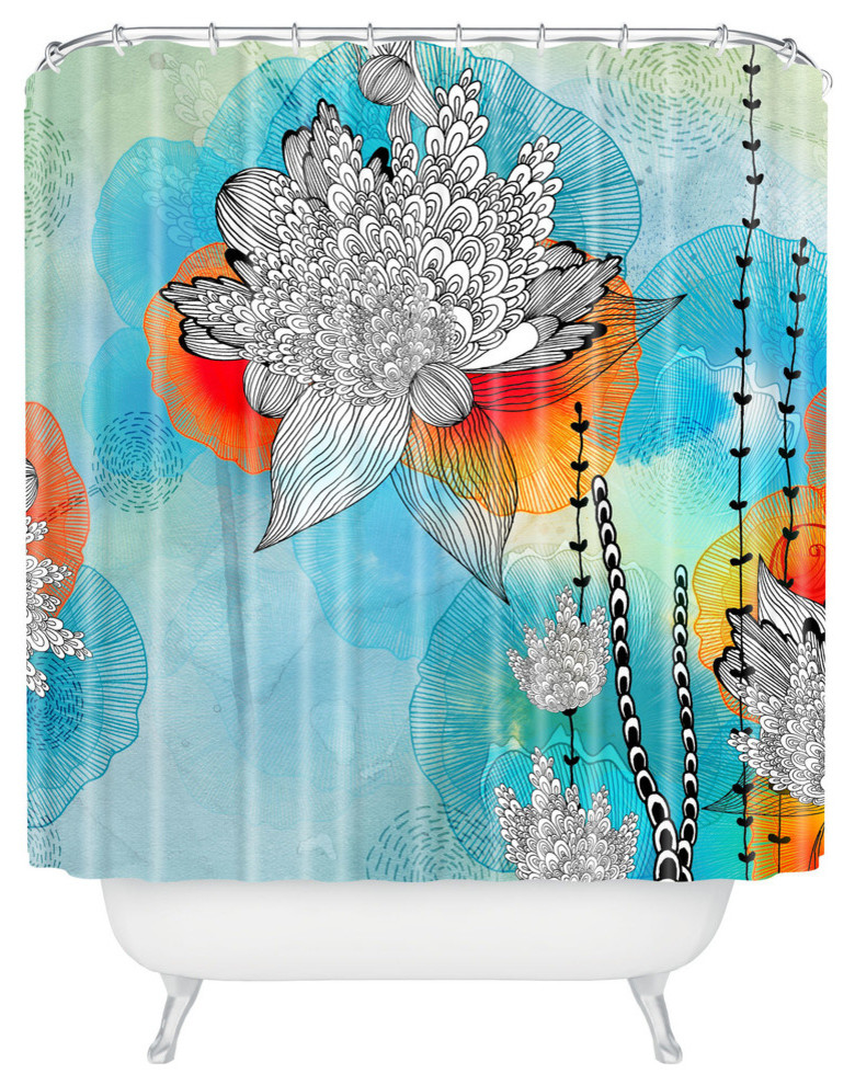 Iveta Abolina Coral Shower Curtain, Standard 69"x72" Contemporary