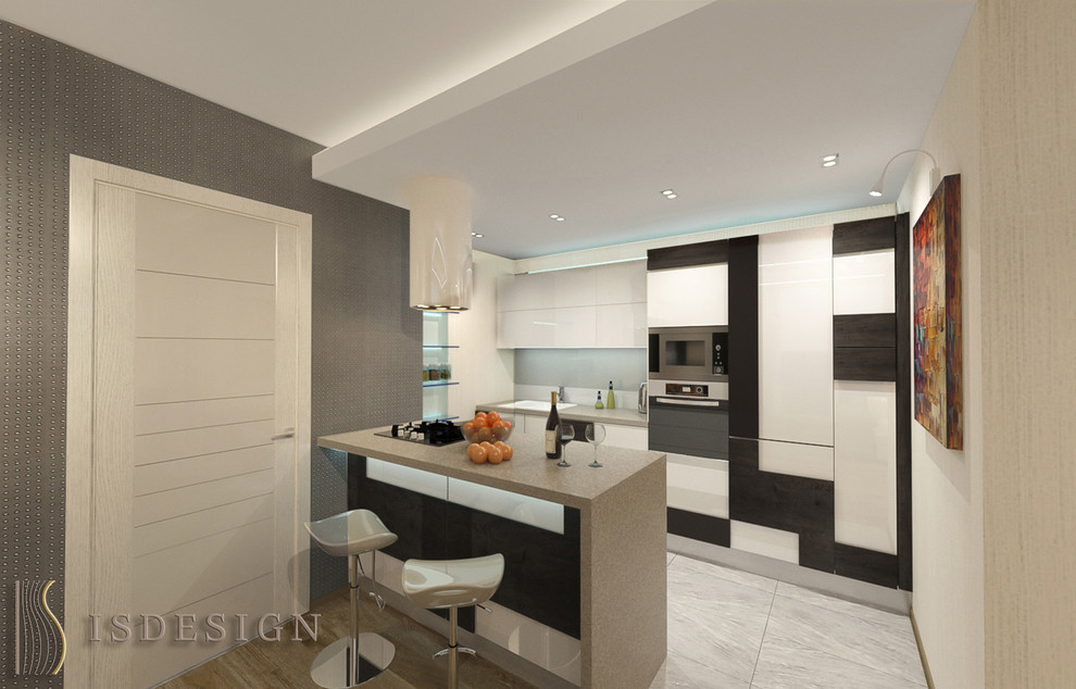 Современный минимализм - двухкомнатная квартира, Прага.