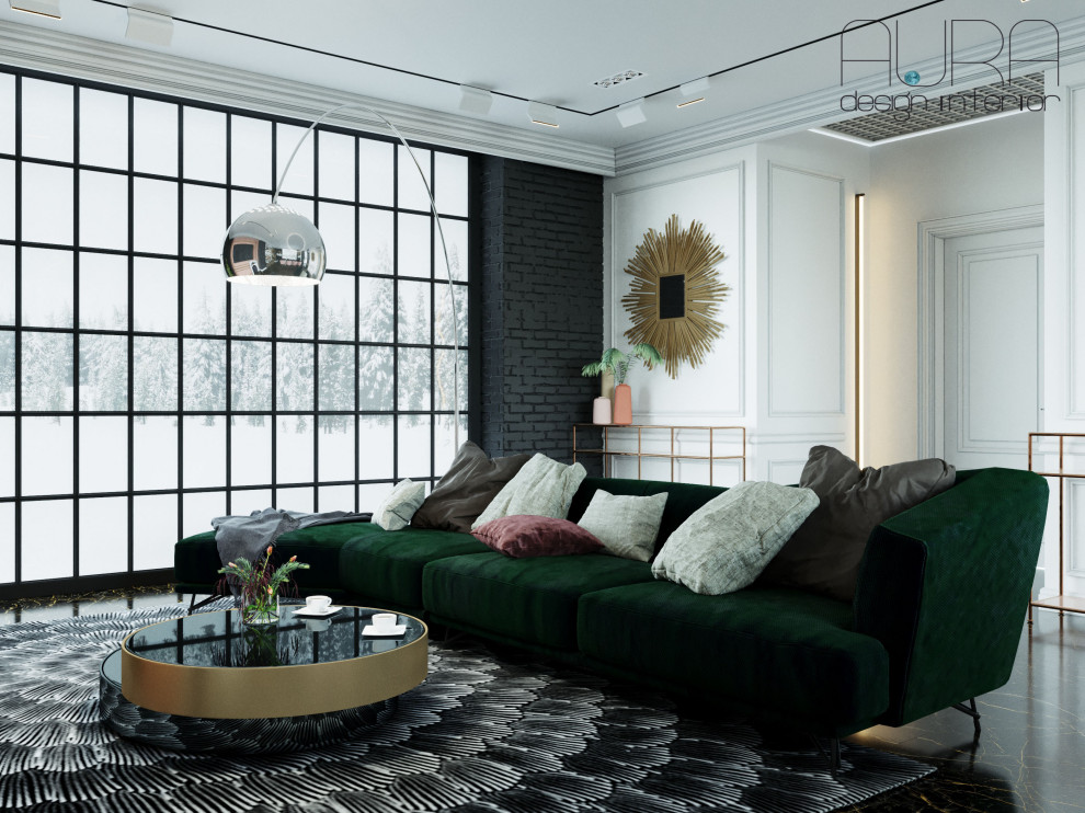 Дизайн кухни гостиной в загородном доме