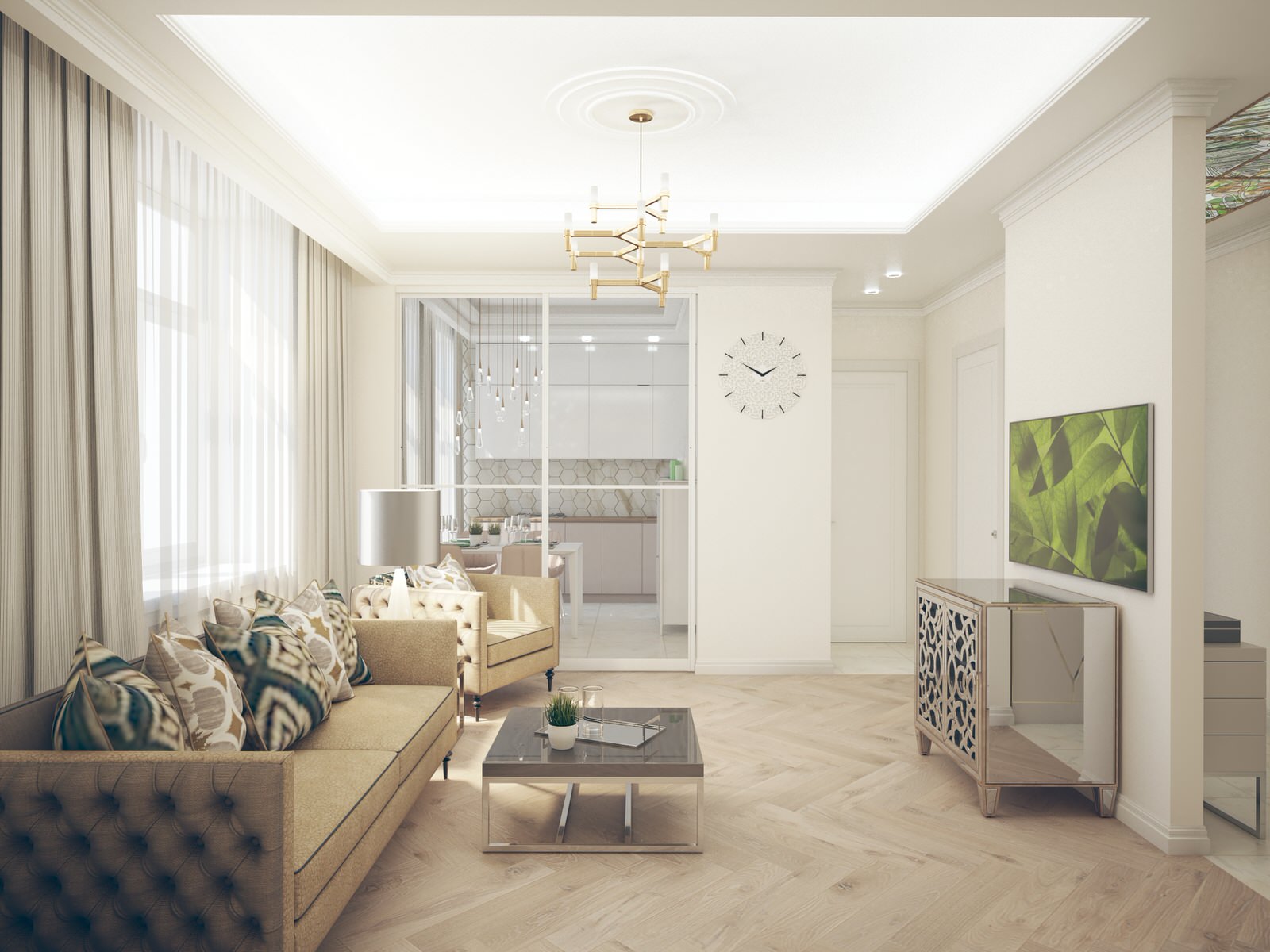 Неоклассика в 69 кв м