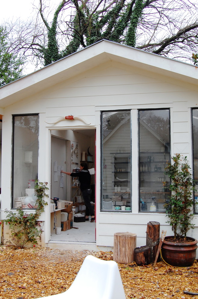 Inspiration for an eclectic shed remodel in New York