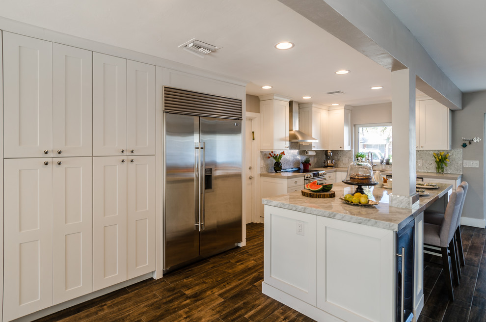 Inspiration for a transitional kitchen remodel in Miami