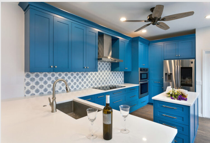 Inspiration for a transitional kitchen remodel in Miami