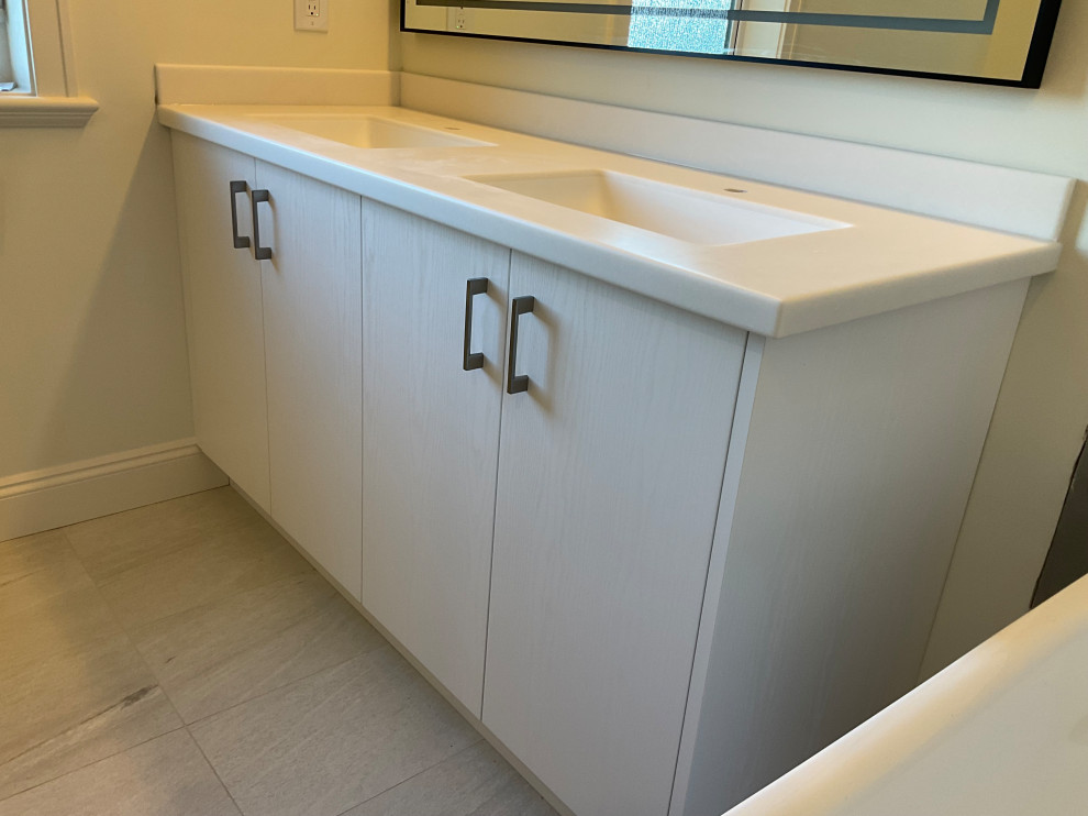 Contemporary vanity with storage