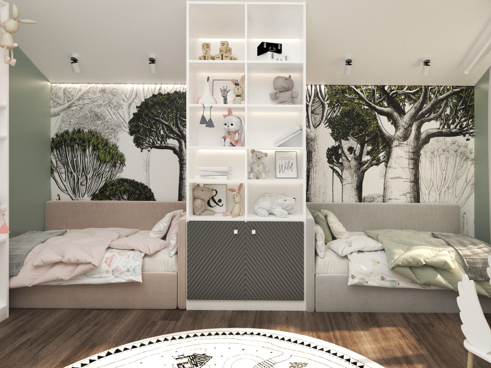 Яркий интерьер таунхауса