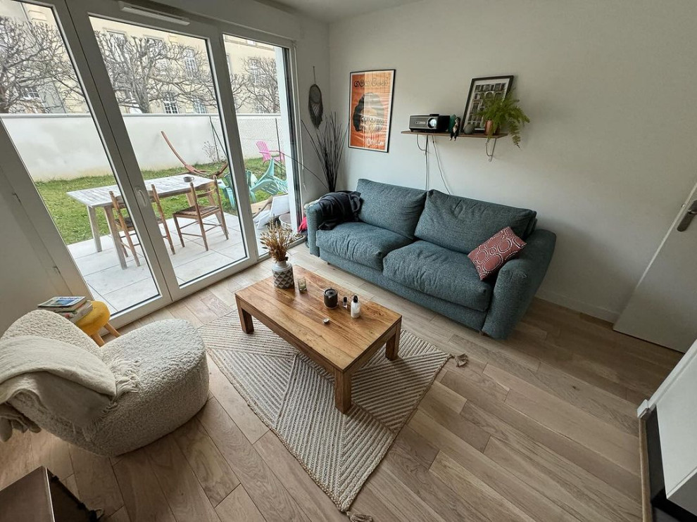 Pose parquet collé