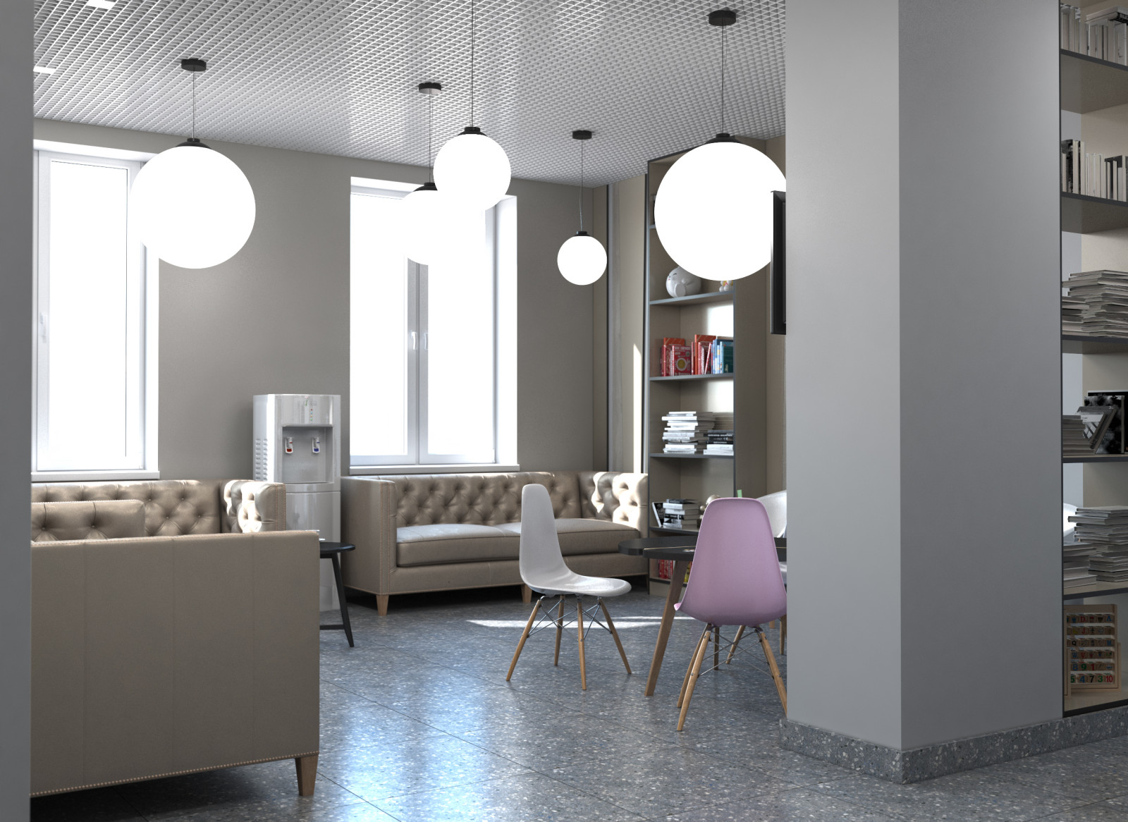 Визуализация холла медицинского центра