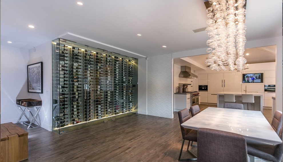 Inspiration for a contemporary wine cellar in Los Angeles.