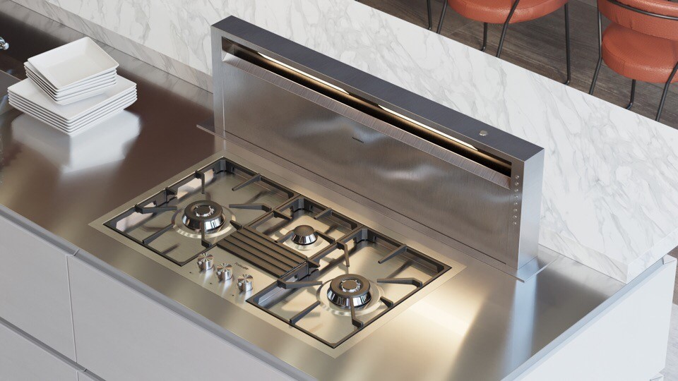 Кухня-гостиная в загородном доме в Подмосковье