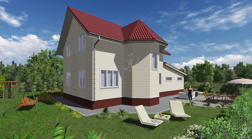 Эскизный проект индивидуального двухэтажного жилого дома в Сергиево-Посадском ра