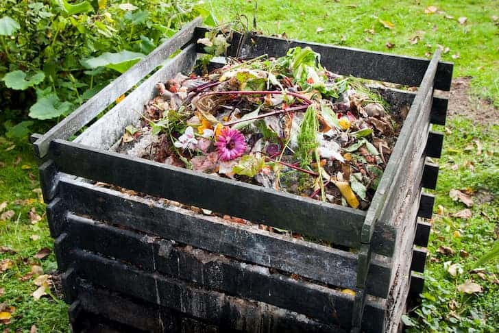 Compost pile by Peter Atkins and Associates