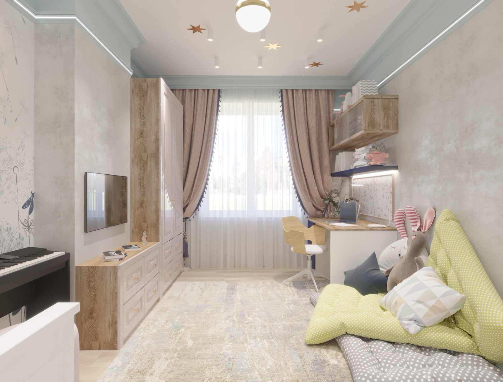 Дизайн-проект  интерьера трехкомнатной квартиры в стиле НЕОклассика