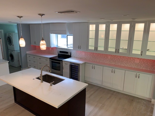 Kitchen - transitional kitchen idea in Miami