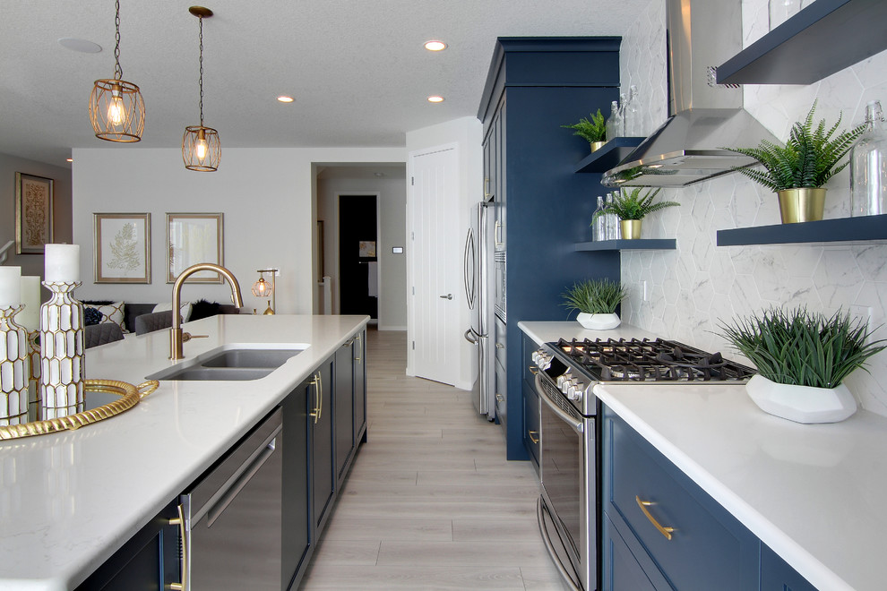 Transitional kitchen photo in Calgary