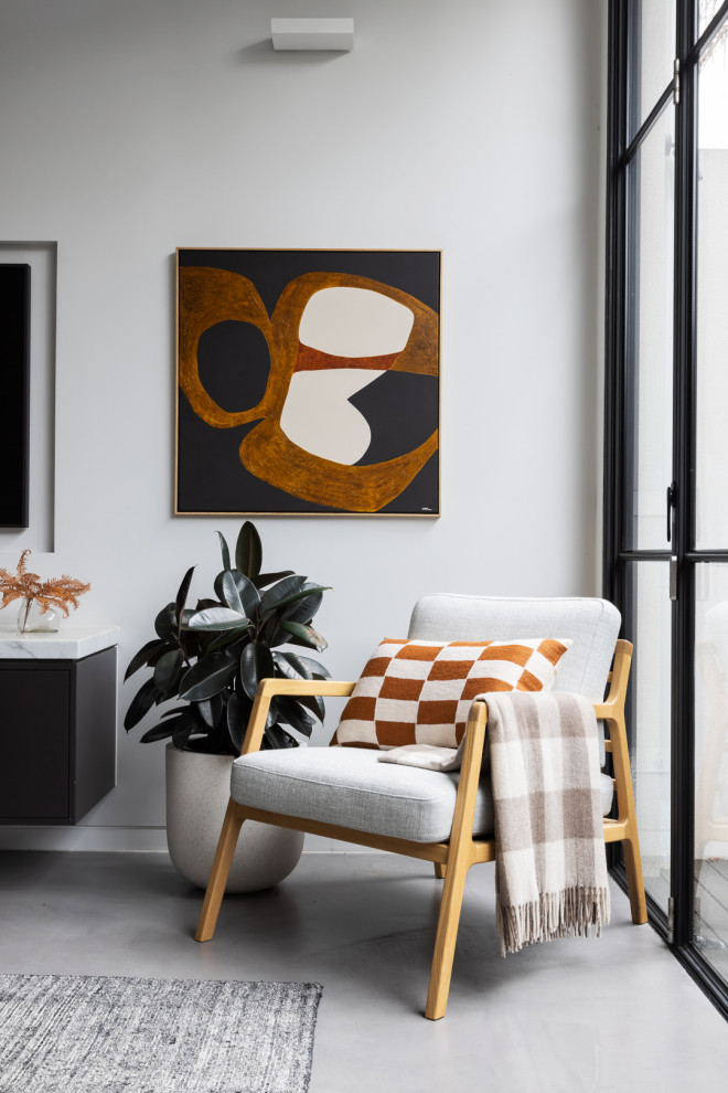Modernes Wohnzimmer in Melbourne